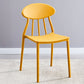 Modern Kitchen Plastic Dining Chairs Open Back Dining Side Armless Chairs Yellow 1 Piece Clearhalo ' kitchen&dining_furn' 'Dining Chairs' 'Dining Tables & Seating' 'dining_chair' 'furn' 'furn_dining_chair' 'Furniture' 'furniture_dining_chair' 'Kitchen & Dining Furniture' 'kitchen' 3853709