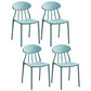 Modern Kitchen Plastic Dining Chairs Open Back Dining Side Armless Chairs Light Blue 4 Piece Set Clearhalo ' kitchen&dining_furn' 'Dining Chairs' 'Dining Tables & Seating' 'dining_chair' 'furn' 'furn_dining_chair' 'Furniture' 'furniture_dining_chair' 'Kitchen & Dining Furniture' 'kitchen' 3853719