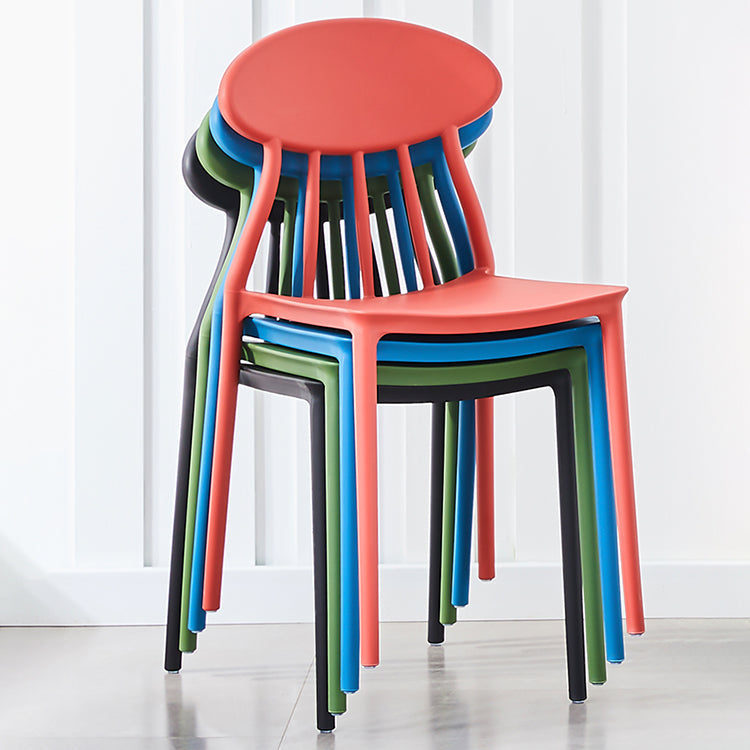 Modern Kitchen Plastic Dining Chairs Open Back Dining Side Armless Chairs Clearhalo ' kitchen&dining_furn' 'Dining Chairs' 'Dining Tables & Seating' 'dining_chair' 'furn' 'furn_dining_chair' 'Furniture' 'furniture_dining_chair' 'Kitchen & Dining Furniture' 'kitchen' 3853723