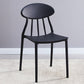Modern Kitchen Plastic Dining Chairs Open Back Dining Side Armless Chairs Black 1 Piece Clearhalo ' kitchen&dining_furn' 'Dining Chairs' 'Dining Tables & Seating' 'dining_chair' 'furn' 'furn_dining_chair' 'Furniture' 'furniture_dining_chair' 'Kitchen & Dining Furniture' 'kitchen' 3853726