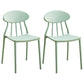 Modern Kitchen Plastic Dining Chairs Open Back Dining Side Armless Chairs Light Green 2 Piece Set Clearhalo ' kitchen&dining_furn' 'Dining Chairs' 'Dining Tables & Seating' 'dining_chair' 'furn' 'furn_dining_chair' 'Furniture' 'furniture_dining_chair' 'Kitchen & Dining Furniture' 'kitchen' 3853733
