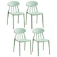 Modern Kitchen Plastic Dining Chairs Open Back Dining Side Armless Chairs Light Green 4 Piece Set Clearhalo ' kitchen&dining_furn' 'Dining Chairs' 'Dining Tables & Seating' 'dining_chair' 'furn' 'furn_dining_chair' 'Furniture' 'furniture_dining_chair' 'Kitchen & Dining Furniture' 'kitchen' 3853734
