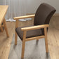 Matte Finish Contemporary Arm Chair Upholstered Solid Back Single Dining Chair Coffee Natural Wood Clearhalo ' kitchen&dining_furn' 'Dining Chairs' 'Dining Tables & Seating' 'dining_chair' 'furn' 'furn_dining_chair' 'Furniture' 'furniture_dining_chair' 'Kitchen & Dining Furniture' 'kitchen' 3853739