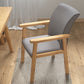Matte Finish Contemporary Arm Chair Upholstered Solid Back Single Dining Chair Light Gray Natural Wood Clearhalo ' kitchen&dining_furn' 'Dining Chairs' 'Dining Tables & Seating' 'dining_chair' 'furn' 'furn_dining_chair' 'Furniture' 'furniture_dining_chair' 'Kitchen & Dining Furniture' 'kitchen' 3853741