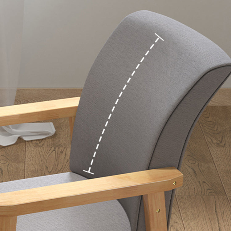 Matte Finish Contemporary Arm Chair Upholstered Solid Back Single Dining Chair Clearhalo ' kitchen&dining_furn' 'Dining Chairs' 'Dining Tables & Seating' 'dining_chair' 'furn' 'furn_dining_chair' 'Furniture' 'furniture_dining_chair' 'Kitchen & Dining Furniture' 'kitchen' 3853747