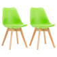 Contemporary Style Dining Room Chairs Solid Armless Chairs with Wooden Legs Green Set of 2 Clearhalo ' kitchen&dining_furn' 'Dining Chairs' 'Dining Tables & Seating' 'dining_chair' 'Furniture' 'furniture_dining_chair' 'Kitchen & Dining Furniture' 'kitchen' 3853757