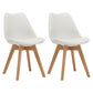 Contemporary Style Dining Room Chairs Solid Armless Chairs with Wooden Legs White Set of 2 Clearhalo ' kitchen&dining_furn' 'Dining Chairs' 'Dining Tables & Seating' 'dining_chair' 'Furniture' 'furniture_dining_chair' 'Kitchen & Dining Furniture' 'kitchen' 3853788