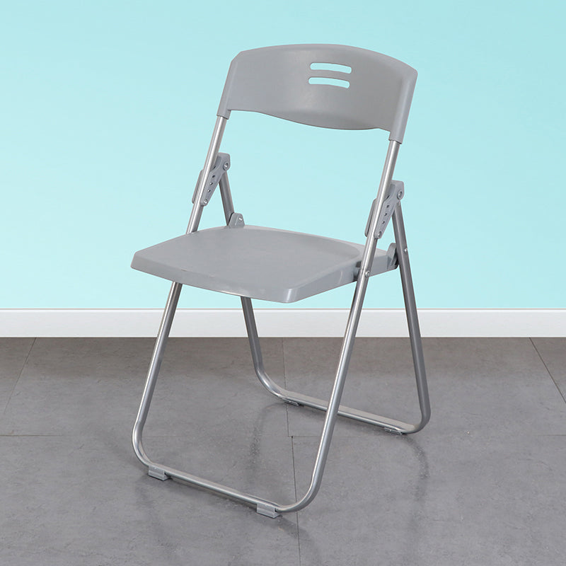 Contemporary Metal Plastic Home Side Chair Armless Open Back Dining Side Chair Grey 1 Piece Clearhalo ' kitchen&dining_furn' 'Dining Chairs' 'Dining Tables & Seating' 'dining_chair' 'furn' 'furn_dining_chair' 'Furniture' 'furniture_dining_chair' 'Kitchen & Dining Furniture' 'kitchen' 3853797