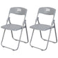 Contemporary Metal Plastic Home Side Chair Armless Open Back Dining Side Chair Grey 2 Piece Set Clearhalo ' kitchen&dining_furn' 'Dining Chairs' 'Dining Tables & Seating' 'dining_chair' 'furn' 'furn_dining_chair' 'Furniture' 'furniture_dining_chair' 'Kitchen & Dining Furniture' 'kitchen' 3853798
