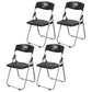 Contemporary Metal Plastic Home Side Chair Armless Open Back Dining Side Chair Black-Silver 4 Piece Set Clearhalo ' kitchen&dining_furn' 'Dining Chairs' 'Dining Tables & Seating' 'dining_chair' 'furn' 'furn_dining_chair' 'Furniture' 'furniture_dining_chair' 'Kitchen & Dining Furniture' 'kitchen' 3853810