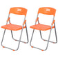 Contemporary Metal Plastic Home Side Chair Armless Open Back Dining Side Chair Orange 2 Piece Set Clearhalo ' kitchen&dining_furn' 'Dining Chairs' 'Dining Tables & Seating' 'dining_chair' 'furn' 'furn_dining_chair' 'Furniture' 'furniture_dining_chair' 'Kitchen & Dining Furniture' 'kitchen' 3853815
