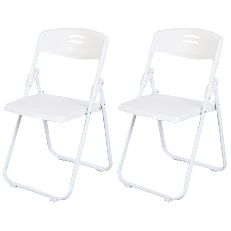 Contemporary Metal Plastic Home Side Chair Armless Open Back Dining Side Chair White 2 Piece Set Clearhalo ' kitchen&dining_furn' 'Dining Chairs' 'Dining Tables & Seating' 'dining_chair' 'furn' 'furn_dining_chair' 'Furniture' 'furniture_dining_chair' 'Kitchen & Dining Furniture' 'kitchen' 3853818