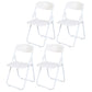Contemporary Metal Plastic Home Side Chair Armless Open Back Dining Side Chair White 4 Piece Set Clearhalo ' kitchen&dining_furn' 'Dining Chairs' 'Dining Tables & Seating' 'dining_chair' 'furn' 'furn_dining_chair' 'Furniture' 'furniture_dining_chair' 'Kitchen & Dining Furniture' 'kitchen' 3853819