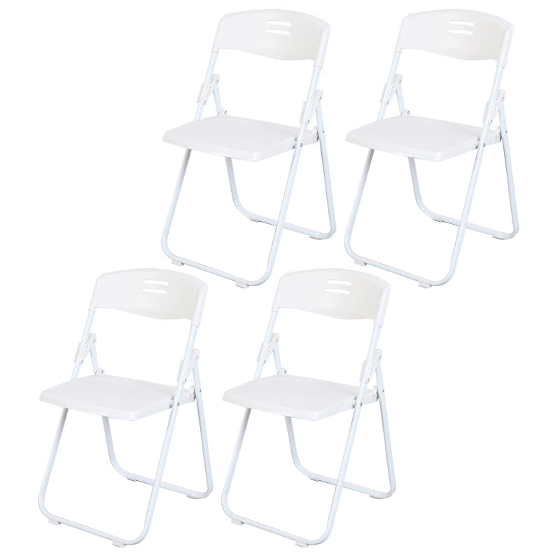 Contemporary Metal Plastic Home Side Chair Armless Open Back Dining Side Chair White 4 Piece Set Clearhalo ' kitchen&dining_furn' 'Dining Chairs' 'Dining Tables & Seating' 'dining_chair' 'furn' 'furn_dining_chair' 'Furniture' 'furniture_dining_chair' 'Kitchen & Dining Furniture' 'kitchen' 3853819