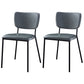 Scandinavian Style Metal Chair Set Kitchen Open Back Stackable Side Chairs Dark Gray 2 Piece Set Black Clearhalo ' kitchen&dining_furn' 'Dining Chairs' 'Dining Tables & Seating' 'dining_chair' 'furn' 'furn_dining_chair' 'Furniture' 'furniture_dining_chair' 'Kitchen & Dining Furniture' 'kitchen' 3853828