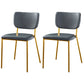 Scandinavian Style Metal Chair Set Kitchen Open Back Stackable Side Chairs Dark Gray 2 Piece Set Brass Gold Clearhalo ' kitchen&dining_furn' 'Dining Chairs' 'Dining Tables & Seating' 'dining_chair' 'furn' 'furn_dining_chair' 'Furniture' 'furniture_dining_chair' 'Kitchen & Dining Furniture' 'kitchen' 3853834