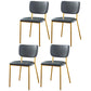 Scandinavian Style Metal Chair Set Kitchen Open Back Stackable Side Chairs Dark Gray 4 Piece Set Brass Gold Clearhalo ' kitchen&dining_furn' 'Dining Chairs' 'Dining Tables & Seating' 'dining_chair' 'furn' 'furn_dining_chair' 'Furniture' 'furniture_dining_chair' 'Kitchen & Dining Furniture' 'kitchen' 3853836