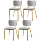 Scandinavian Style Metal Chair Set Kitchen Open Back Stackable Side Chairs Grey 4 Piece Set Brass Gold Clearhalo ' kitchen&dining_furn' 'Dining Chairs' 'Dining Tables & Seating' 'dining_chair' 'furn' 'furn_dining_chair' 'Furniture' 'furniture_dining_chair' 'Kitchen & Dining Furniture' 'kitchen' 3853843