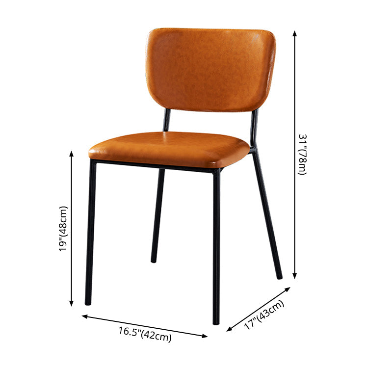Scandinavian Style Metal Chair Set Kitchen Open Back Stackable Side Chairs Clearhalo ' kitchen&dining_furn' 'Dining Chairs' 'Dining Tables & Seating' 'dining_chair' 'furn' 'furn_dining_chair' 'Furniture' 'furniture_dining_chair' 'Kitchen & Dining Furniture' 'kitchen' 3853844