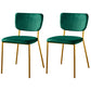Scandinavian Style Metal Chair Set Kitchen Open Back Stackable Side Chairs Green 2 Piece Set Brass Gold Clearhalo ' kitchen&dining_furn' 'Dining Chairs' 'Dining Tables & Seating' 'dining_chair' 'furn' 'furn_dining_chair' 'Furniture' 'furniture_dining_chair' 'Kitchen & Dining Furniture' 'kitchen' 3853846