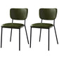 Scandinavian Style Metal Chair Set Kitchen Open Back Stackable Side Chairs Light Green 2 Piece Set Black Clearhalo ' kitchen&dining_furn' 'Dining Chairs' 'Dining Tables & Seating' 'dining_chair' 'furn' 'furn_dining_chair' 'Furniture' 'furniture_dining_chair' 'Kitchen & Dining Furniture' 'kitchen' 3853849