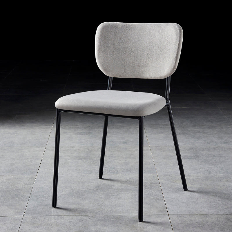 Scandinavian Style Metal Chair Set Kitchen Open Back Stackable Side Chairs Grey 1 Piece Black Clearhalo ' kitchen&dining_furn' 'Dining Chairs' 'Dining Tables & Seating' 'dining_chair' 'furn' 'furn_dining_chair' 'Furniture' 'furniture_dining_chair' 'Kitchen & Dining Furniture' 'kitchen' 3853854