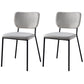 Scandinavian Style Metal Chair Set Kitchen Open Back Stackable Side Chairs Grey 2 Piece Set Black Clearhalo ' kitchen&dining_furn' 'Dining Chairs' 'Dining Tables & Seating' 'dining_chair' 'furn' 'furn_dining_chair' 'Furniture' 'furniture_dining_chair' 'Kitchen & Dining Furniture' 'kitchen' 3853855