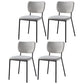 Scandinavian Style Metal Chair Set Kitchen Open Back Stackable Side Chairs Grey 4 Piece Set Black Clearhalo ' kitchen&dining_furn' 'Dining Chairs' 'Dining Tables & Seating' 'dining_chair' 'furn' 'furn_dining_chair' 'Furniture' 'furniture_dining_chair' 'Kitchen & Dining Furniture' 'kitchen' 3853856