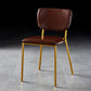 Scandinavian Style Metal Chair Set Kitchen Open Back Stackable Side Chairs Brown 1 Piece Brass Gold Clearhalo ' kitchen&dining_furn' 'Dining Chairs' 'Dining Tables & Seating' 'dining_chair' 'furn' 'furn_dining_chair' 'Furniture' 'furniture_dining_chair' 'Kitchen & Dining Furniture' 'kitchen' 3853866