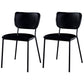 Scandinavian Style Metal Chair Set Kitchen Open Back Stackable Side Chairs Black 2 Piece Set Black Clearhalo ' kitchen&dining_furn' 'Dining Chairs' 'Dining Tables & Seating' 'dining_chair' 'furn' 'furn_dining_chair' 'Furniture' 'furniture_dining_chair' 'Kitchen & Dining Furniture' 'kitchen' 3853873