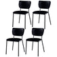 Scandinavian Style Metal Chair Set Kitchen Open Back Stackable Side Chairs Black 4 Piece Set Black Clearhalo ' kitchen&dining_furn' 'Dining Chairs' 'Dining Tables & Seating' 'dining_chair' 'furn' 'furn_dining_chair' 'Furniture' 'furniture_dining_chair' 'Kitchen & Dining Furniture' 'kitchen' 3853874