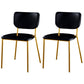 Scandinavian Style Metal Chair Set Kitchen Open Back Stackable Side Chairs Black 2 Piece Set Brass Gold Clearhalo ' kitchen&dining_furn' 'Dining Chairs' 'Dining Tables & Seating' 'dining_chair' 'furn' 'furn_dining_chair' 'Furniture' 'furniture_dining_chair' 'Kitchen & Dining Furniture' 'kitchen' 3853876