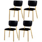 Scandinavian Style Metal Chair Set Kitchen Open Back Stackable Side Chairs Black 4 Piece Set Brass Gold Clearhalo ' kitchen&dining_furn' 'Dining Chairs' 'Dining Tables & Seating' 'dining_chair' 'furn' 'furn_dining_chair' 'Furniture' 'furniture_dining_chair' 'Kitchen & Dining Furniture' 'kitchen' 3853877