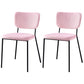 Scandinavian Style Metal Chair Set Kitchen Open Back Stackable Side Chairs Pink 2 Piece Set Black Clearhalo ' kitchen&dining_furn' 'Dining Chairs' 'Dining Tables & Seating' 'dining_chair' 'furn' 'furn_dining_chair' 'Furniture' 'furniture_dining_chair' 'Kitchen & Dining Furniture' 'kitchen' 3853879
