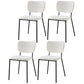 Scandinavian Style Metal Chair Set Kitchen Open Back Stackable Side Chairs White 4 Piece Set Black Clearhalo ' kitchen&dining_furn' 'Dining Chairs' 'Dining Tables & Seating' 'dining_chair' 'furn' 'furn_dining_chair' 'Furniture' 'furniture_dining_chair' 'Kitchen & Dining Furniture' 'kitchen' 3853883