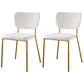 Scandinavian Style Metal Chair Set Kitchen Open Back Stackable Side Chairs White 2 Piece Set Brass Gold Clearhalo ' kitchen&dining_furn' 'Dining Chairs' 'Dining Tables & Seating' 'dining_chair' 'furn' 'furn_dining_chair' 'Furniture' 'furniture_dining_chair' 'Kitchen & Dining Furniture' 'kitchen' 3853885