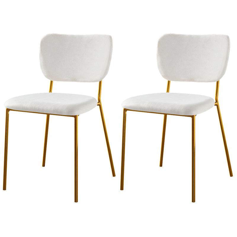Scandinavian Style Metal Chair Set Kitchen Open Back Stackable Side Chairs White 2 Piece Set Brass Gold Clearhalo ' kitchen&dining_furn' 'Dining Chairs' 'Dining Tables & Seating' 'dining_chair' 'furn' 'furn_dining_chair' 'Furniture' 'furniture_dining_chair' 'Kitchen & Dining Furniture' 'kitchen' 3853885