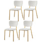 Scandinavian Style Metal Chair Set Kitchen Open Back Stackable Side Chairs White 4 Piece Set Brass Gold Clearhalo ' kitchen&dining_furn' 'Dining Chairs' 'Dining Tables & Seating' 'dining_chair' 'furn' 'furn_dining_chair' 'Furniture' 'furniture_dining_chair' 'Kitchen & Dining Furniture' 'kitchen' 3853886