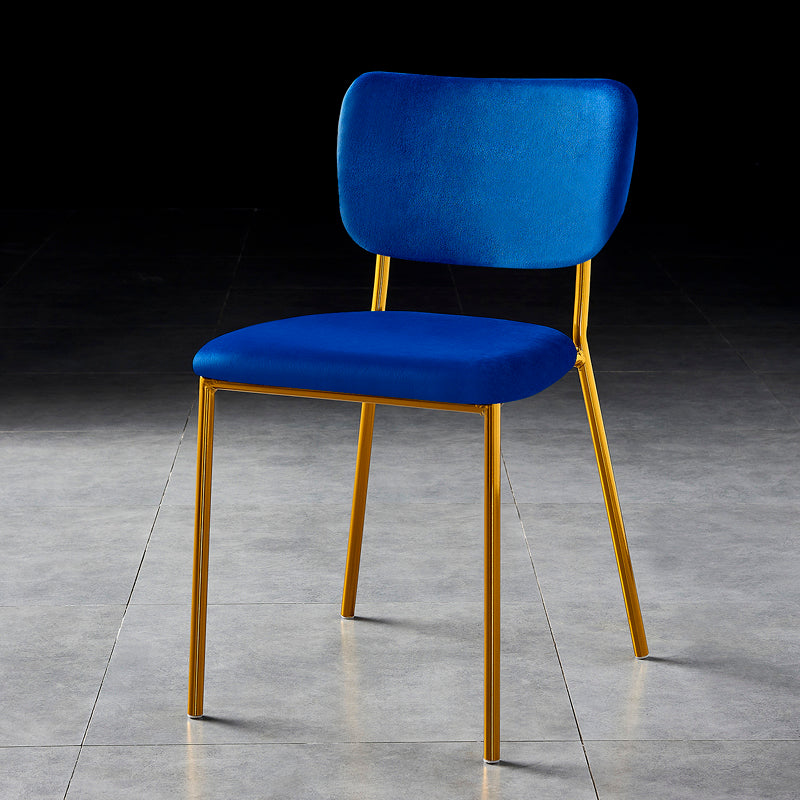 Scandinavian Style Metal Chair Set Kitchen Open Back Stackable Side Chairs Blue 1 Piece Brass Gold Clearhalo ' kitchen&dining_furn' 'Dining Chairs' 'Dining Tables & Seating' 'dining_chair' 'furn' 'furn_dining_chair' 'Furniture' 'furniture_dining_chair' 'Kitchen & Dining Furniture' 'kitchen' 3853893