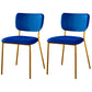 Scandinavian Style Metal Chair Set Kitchen Open Back Stackable Side Chairs Blue 2 Piece Set Brass Gold Clearhalo ' kitchen&dining_furn' 'Dining Chairs' 'Dining Tables & Seating' 'dining_chair' 'furn' 'furn_dining_chair' 'Furniture' 'furniture_dining_chair' 'Kitchen & Dining Furniture' 'kitchen' 3853894