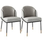 Scandinavian Style Upholstered Side Chairs Solid Back Armless Dining Chairs for Home Grey 2 Piece Set Clearhalo ' kitchen&dining_furn' 'Dining Chairs' 'Dining Tables & Seating' 'dining_chair' 'furn' 'furn_dining_chair' 'Furniture' 'furniture_dining_chair' 'Kitchen & Dining Furniture' 'kitchen' 3853904