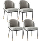 Scandinavian Style Upholstered Side Chairs Solid Back Armless Dining Chairs for Home Grey 4 Piece Set Clearhalo ' kitchen&dining_furn' 'Dining Chairs' 'Dining Tables & Seating' 'dining_chair' 'furn' 'furn_dining_chair' 'Furniture' 'furniture_dining_chair' 'Kitchen & Dining Furniture' 'kitchen' 3853906