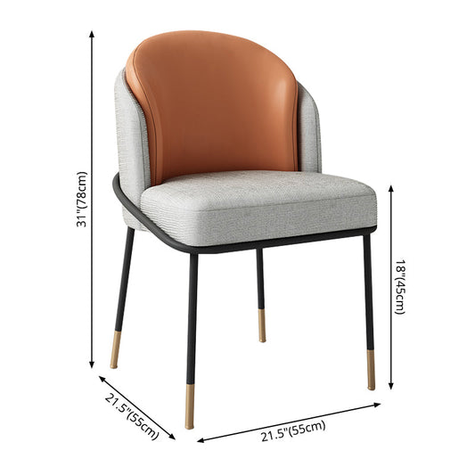 Scandinavian Style Upholstered Side Chairs Solid Back Armless Dining Chairs for Home Clearhalo ' kitchen&dining_furn' 'Dining Chairs' 'Dining Tables & Seating' 'dining_chair' 'furn' 'furn_dining_chair' 'Furniture' 'furniture_dining_chair' 'Kitchen & Dining Furniture' 'kitchen' 3853911