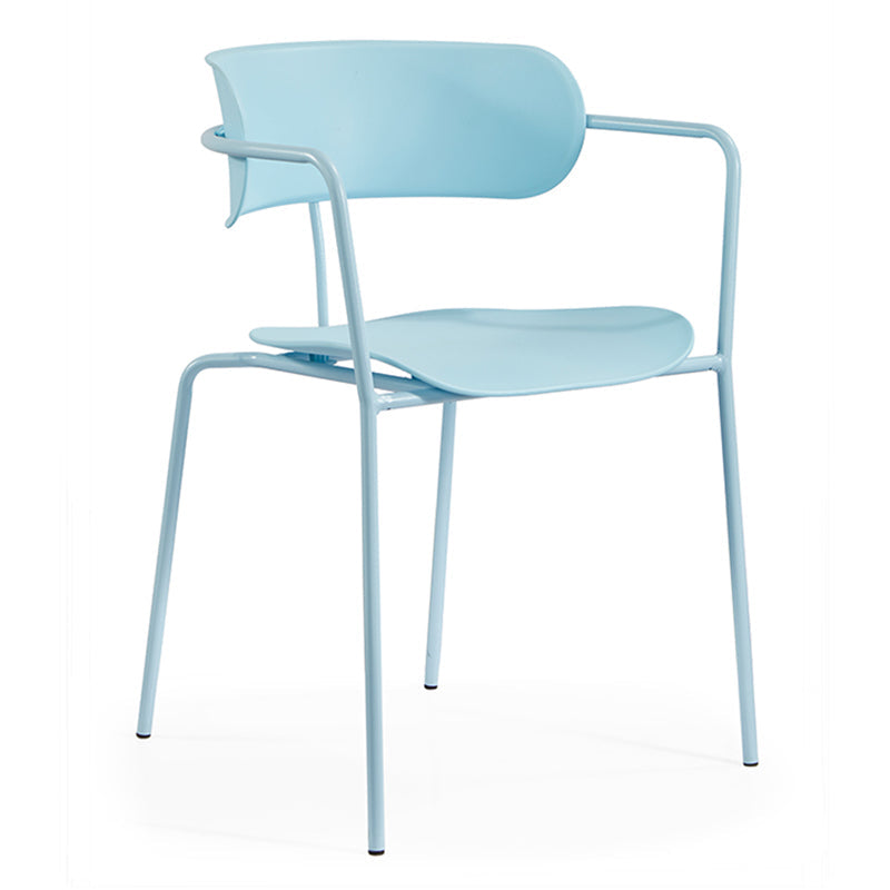 Contemporary Metal Dining Room Chairs Open Back Dining Side Arm Chair for Home Use Clearhalo ' kitchen&dining_furn' 'Dining Chairs' 'Dining Tables & Seating' 'dining_chair' 'furn' 'furn_dining_chair' 'Furniture' 'furniture_dining_chair' 'Kitchen & Dining Furniture' 'kitchen' 3853921