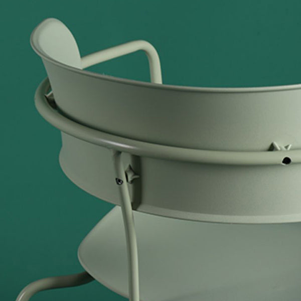 Contemporary Metal Dining Room Chairs Open Back Dining Side Arm Chair for Home Use Clearhalo ' kitchen&dining_furn' 'Dining Chairs' 'Dining Tables & Seating' 'dining_chair' 'furn' 'furn_dining_chair' 'Furniture' 'furniture_dining_chair' 'Kitchen & Dining Furniture' 'kitchen' 3853925