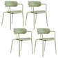 Contemporary Metal Dining Room Chairs Open Back Dining Side Arm Chair for Home Use Green 4 Piece Set Clearhalo ' kitchen&dining_furn' 'Dining Chairs' 'Dining Tables & Seating' 'dining_chair' 'furn' 'furn_dining_chair' 'Furniture' 'furniture_dining_chair' 'Kitchen & Dining Furniture' 'kitchen' 3853933
