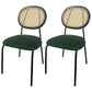 Open Back Armless Dining Chairs Upholstered Side Chair with Metal Legs Green 2 Piece Set Clearhalo ' kitchen&dining_furn' 'Dining Chairs' 'Dining Tables & Seating' 'dining_chair' 'furn' 'furn_dining_chair' 'Furniture' 'furniture_dining_chair' 'Kitchen & Dining Furniture' 'kitchen' 3853951