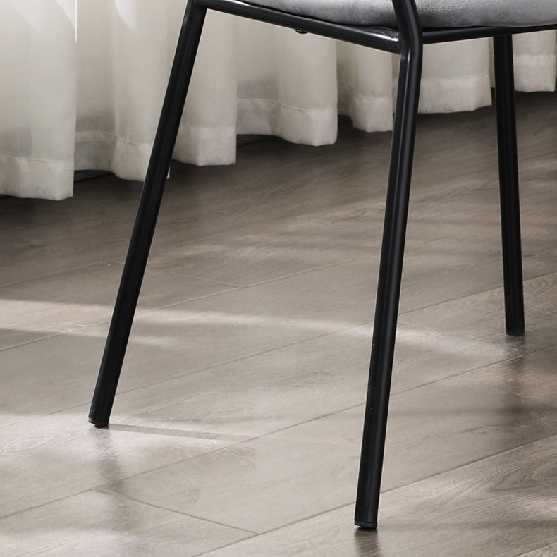 Open Back Armless Dining Chairs Upholstered Side Chair with Metal Legs Clearhalo ' kitchen&dining_furn' 'Dining Chairs' 'Dining Tables & Seating' 'dining_chair' 'furn' 'furn_dining_chair' 'Furniture' 'furniture_dining_chair' 'Kitchen & Dining Furniture' 'kitchen' 3853962