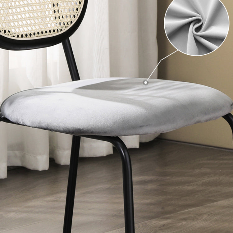 Open Back Armless Dining Chairs Upholstered Side Chair with Metal Legs Clearhalo ' kitchen&dining_furn' 'Dining Chairs' 'Dining Tables & Seating' 'dining_chair' 'furn' 'furn_dining_chair' 'Furniture' 'furniture_dining_chair' 'Kitchen & Dining Furniture' 'kitchen' 3853965