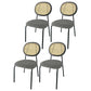 Open Back Armless Dining Chairs Upholstered Side Chair with Metal Legs Grey 4 Piece Set Clearhalo ' kitchen&dining_furn' 'Dining Chairs' 'Dining Tables & Seating' 'dining_chair' 'furn' 'furn_dining_chair' 'Furniture' 'furniture_dining_chair' 'Kitchen & Dining Furniture' 'kitchen' 3853970